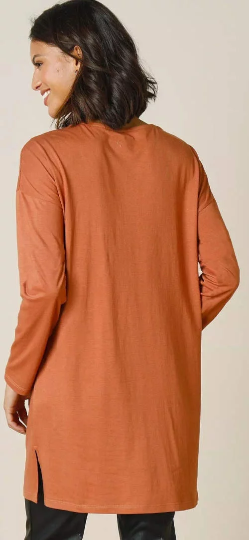 Udobna narančasta bluza za starije osobe